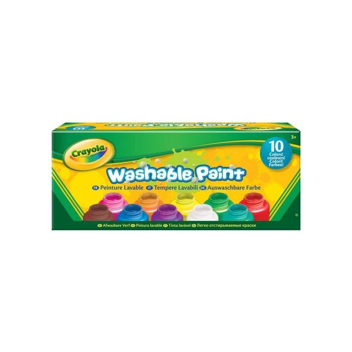 Crayola 10 Washable Paint Bottles 59ml_54-1207