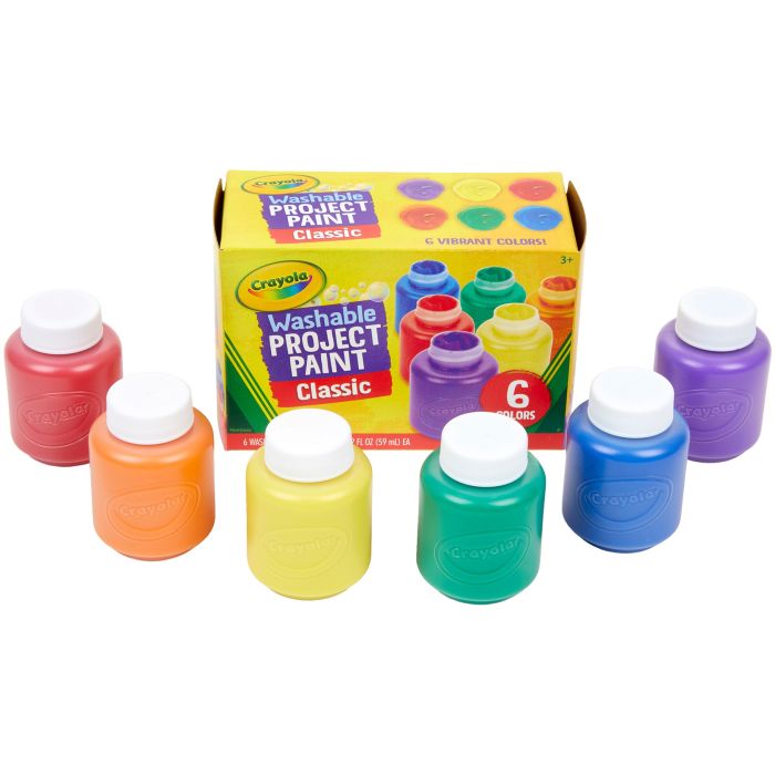 Crayola 6 Washable Paint Bottles Classic_54-1204