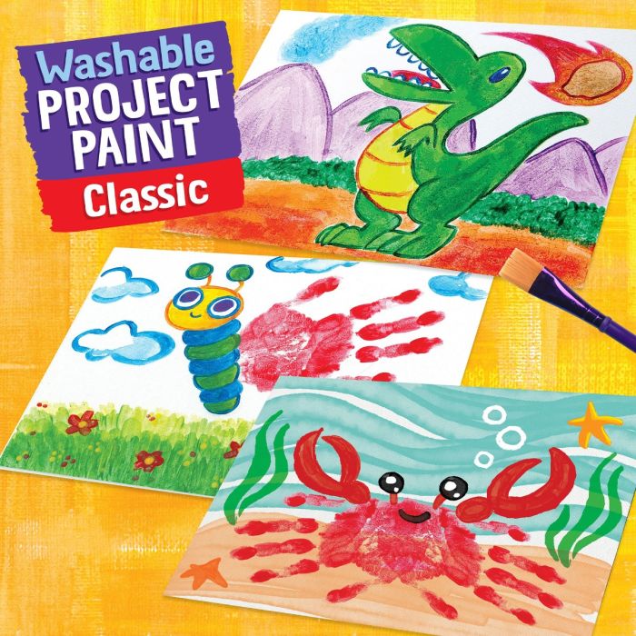 Crayola 6 Washable Paint Bottles Classic_54-1204