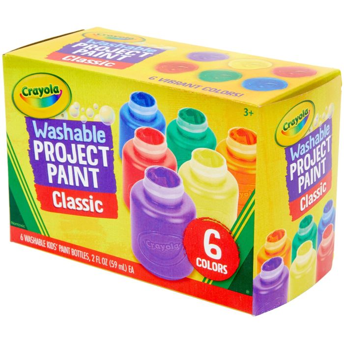 Crayola 6 Washable Paint Bottles Classic_54-1204