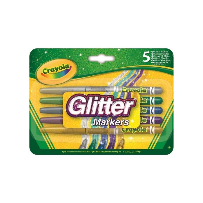 Crayola 5 GLITTER MARKERS_58-8645