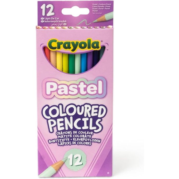 Crayola 12 Coloured Pencils Pastel Colours_68-3366