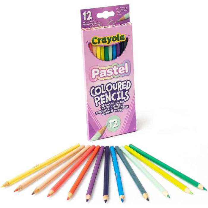 Crayola 12 Coloured Pencils Pastel Colours_68-3366