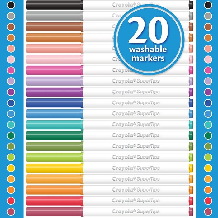 Crayola 20 Supertips Washable Markers_58-7517
