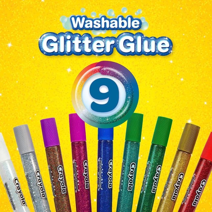 Crayola 8 Washable Glitter Glue Pastel_69-3524