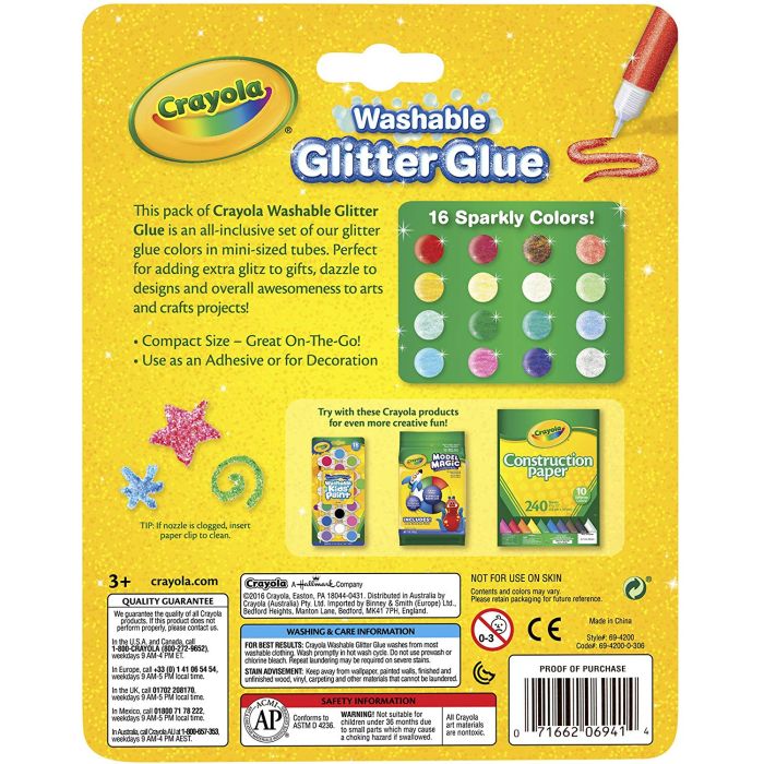 Crayola 16 Glitter Glue_69-4200