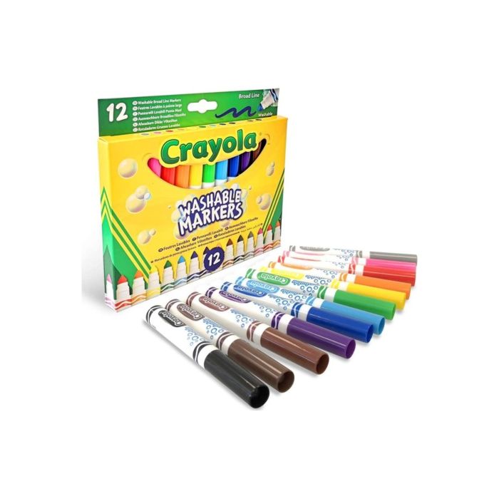 Crayola 12 Washable Markers Broadline_58-8340