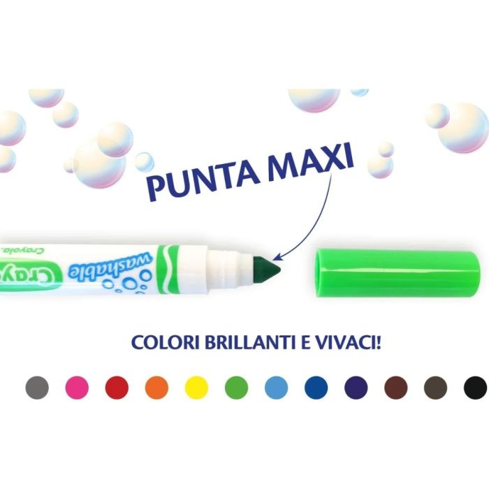 Crayola 12 Washable Markers Broadline_58-8340