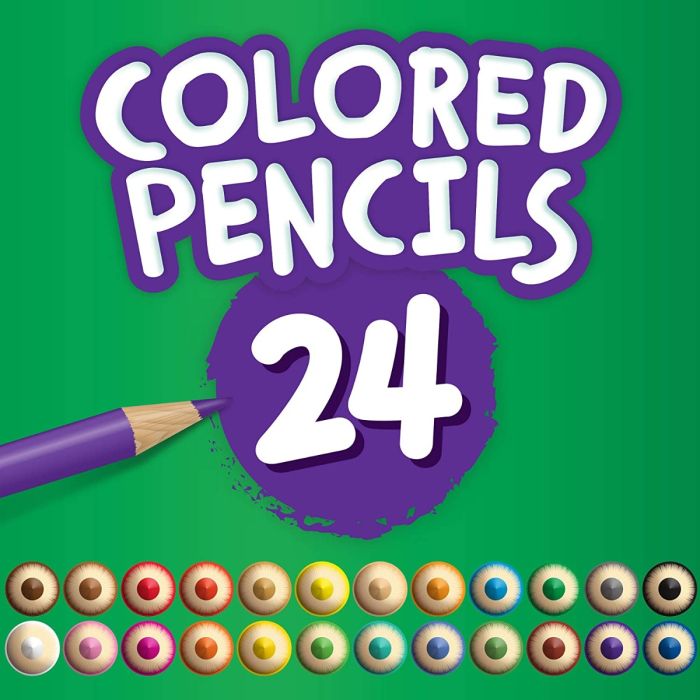Crayolan 24 COTW Coloured Pencils 36s_68-4607