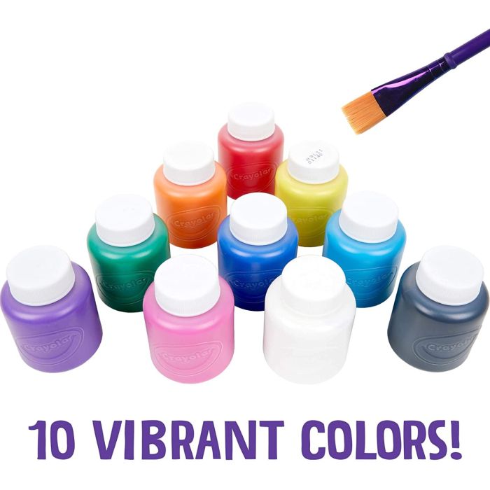 Crayola 10 Washable Paint Bottles_54-1205-E