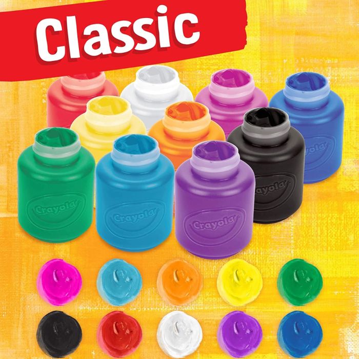 Crayola 10 Washable Paint Bottles_54-1205-E