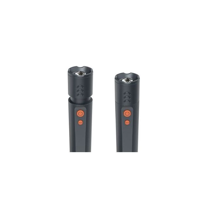 Hama “FLX600” LED Torch, Batteries, Shockproof, Aluminium, 4 Modes+SOS, Zoom (228605)