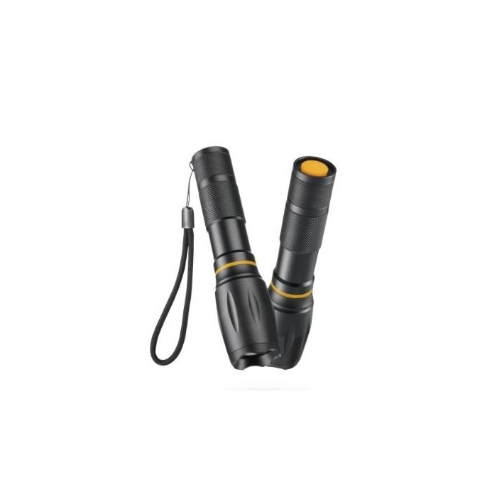 Hama “W200” LED Torch, Batteries, Zoom, COB, Aluminium, 3 Modes (228620)