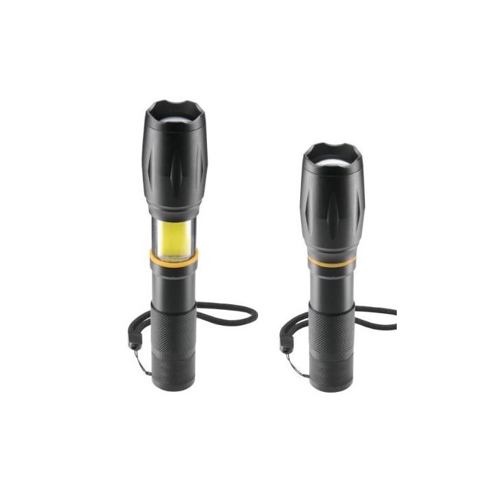 Hama “W200” LED Torch, Batteries, Zoom, COB, Aluminium, 3 Modes (228620)