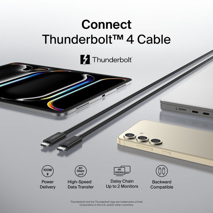 Belkin Thunderbolt 4 Cable 1M Passive /INZ003BT1MBK