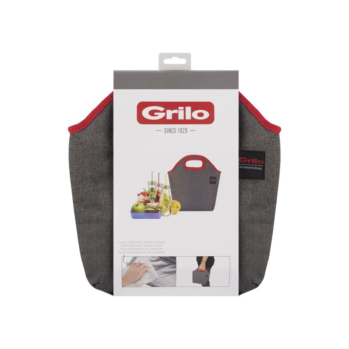 Grilo ST0004 COOLER BAG 6L (20x12x32cm) - GREY/RED