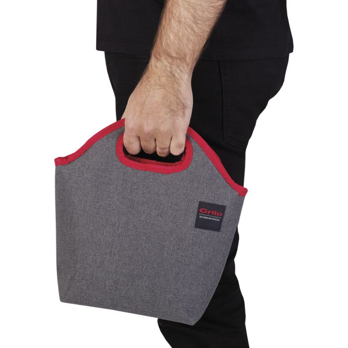 Grilo ST0004 COOLER BAG 6L (20x12x32cm) - GREY/RED