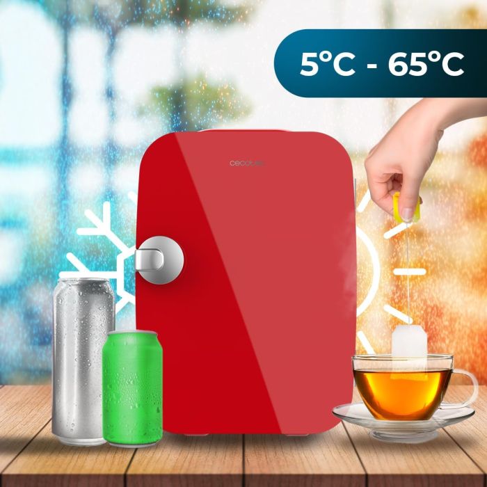 Cecotec 02693 Río Red retro fridge, 4-litre capacity, 12-220 V