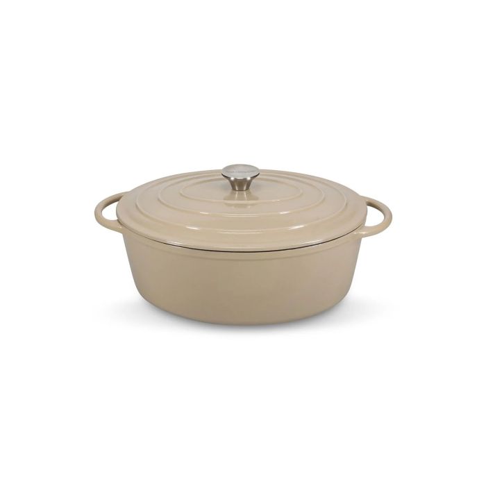Brandani 52578 cast iron casserole dove grey 5l