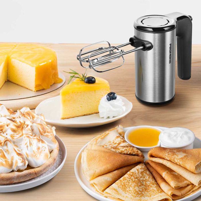 REDMOND MH2801 Hand Mixer, Black/Steel