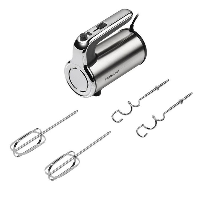 REDMOND MH2801 Hand Mixer, Black/Steel