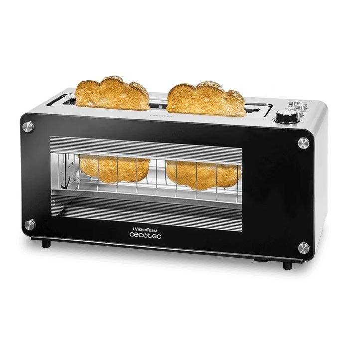 Cecotec 03042 Toaster Vision glass view