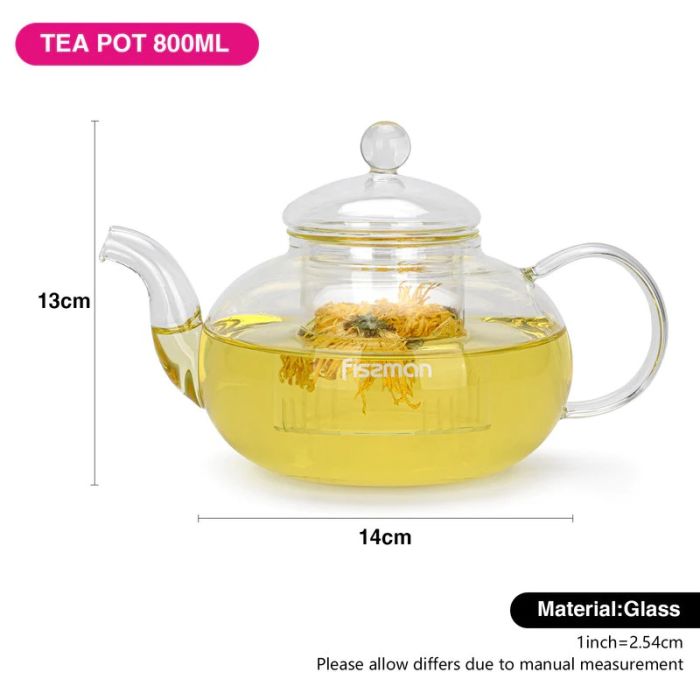 Fissman 6477 tea pot with steel infuser 800ml