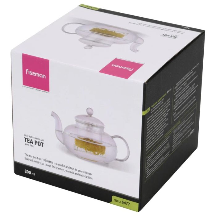 Fissman 6477 tea pot with steel infuser 800ml