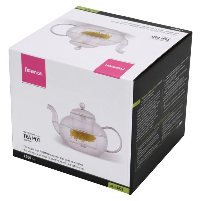 Fissman 6478 tea pot with steel infuser 1200ml