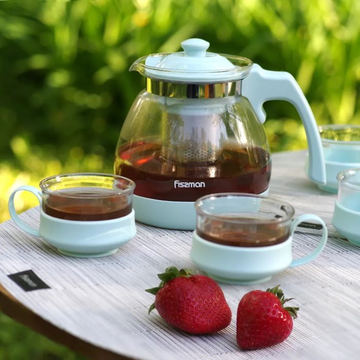 Fissman 6484 tea pot & mugs set 5pcs