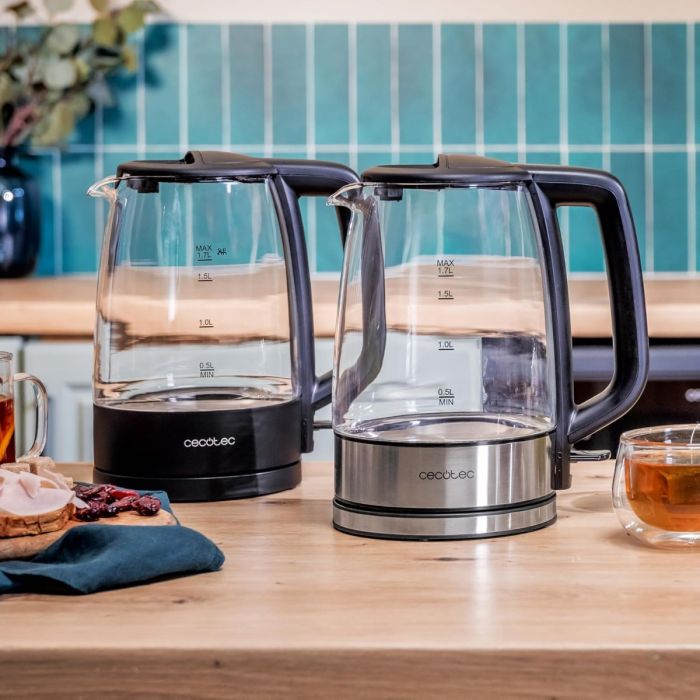 Cecotec 00170 Borosilicate glass kettle ThermoSense 340 1.7L, 2200W