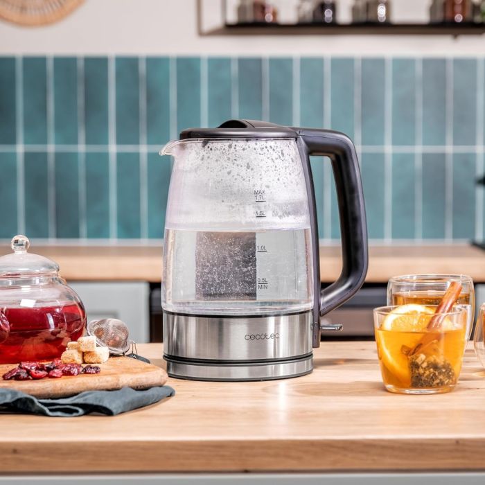 Cecotec 00170 Borosilicate glass kettle ThermoSense 340 1.7L, 2200W