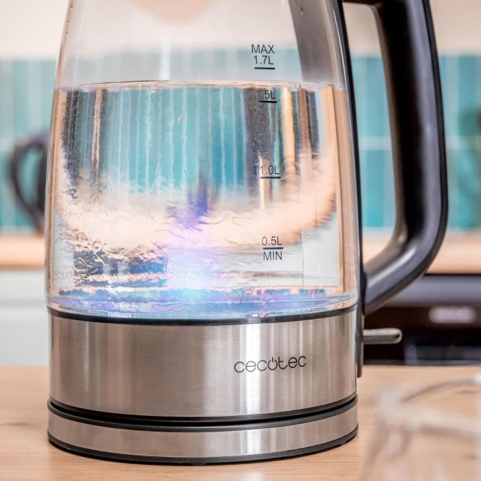 Cecotec 00170 Borosilicate glass kettle ThermoSense 340 1.7L, 2200W