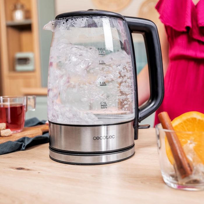 Cecotec 00170 Borosilicate glass kettle ThermoSense 340 1.7L, 2200W