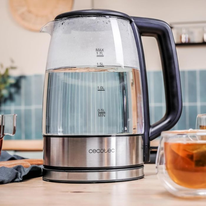 Cecotec 00170 Borosilicate glass kettle ThermoSense 340 1.7L, 2200W