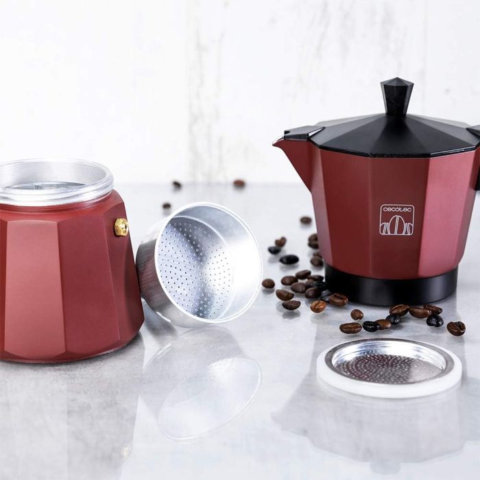 Cecotec 01663 6-coffee Italian coffee maker RED
