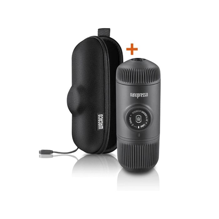 Wacaco Nanopresso Dark Grey portable coffee machine+Case