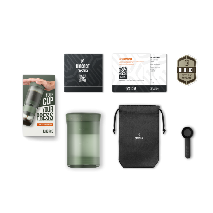 Wacaco Prestina Green portable coffee maker
