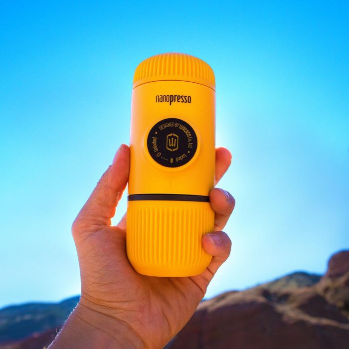 Wacaco Nanopresso Yellow portable coffee machine+carrying bag
