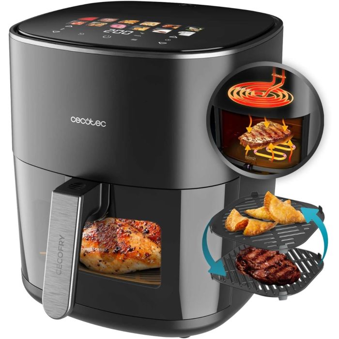 Cecotec A01_EU01_100500 Air Fryer Duoheat 6.5L, 2200W