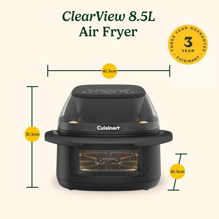Cuisinart AFC9E Air Fryer clearview basket 8.5L