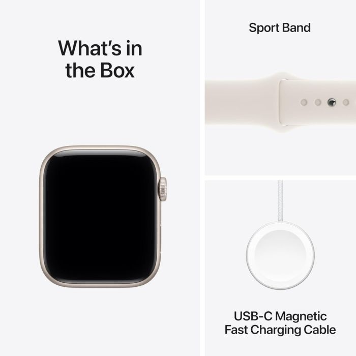 Apple Watch SE 3 GPS 44mm Starlight, Starlight Sport Band - S/M /MEHG4