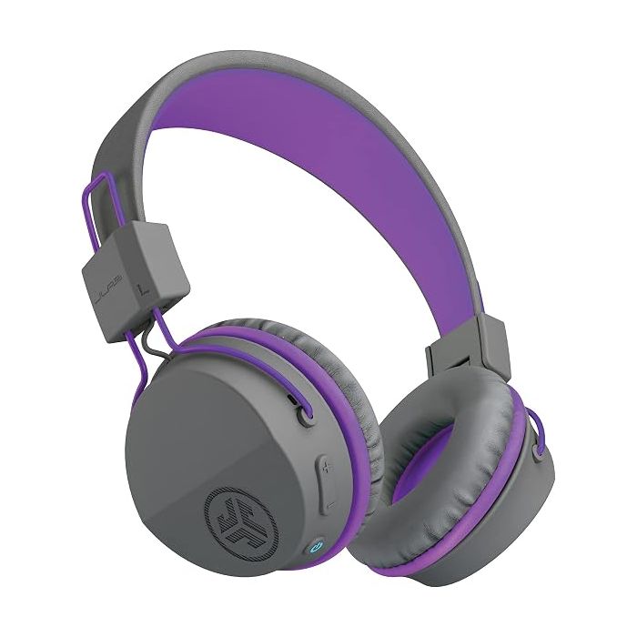 JLab JBuddies Studio Kids Wireless, Grey/Purple (IEUHBSTUDIORGRYPRPL4)