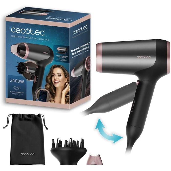 Cecotec A01_EU01_101441 IoniCare Power&Go Heaven hair dryer black