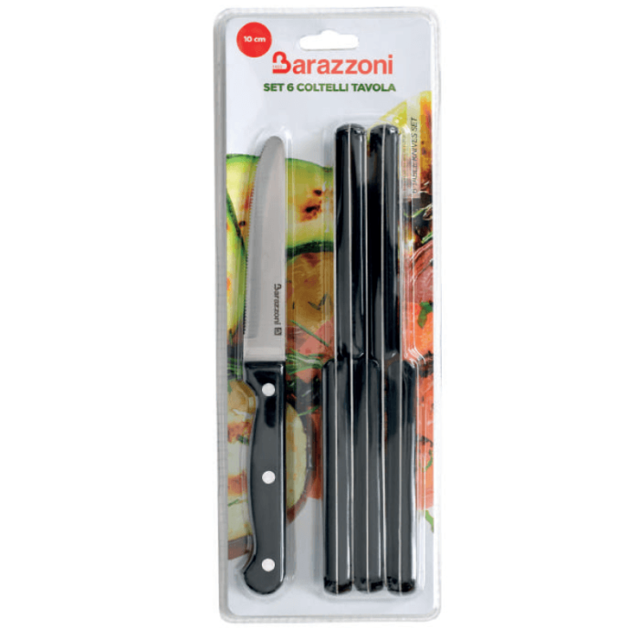 Barazzoni 802171055 knives table set black 6pcs