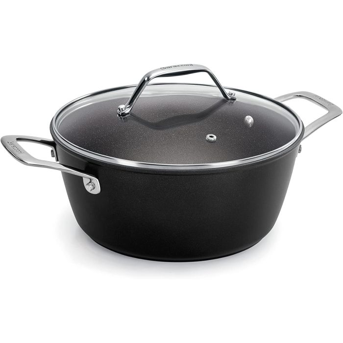 Barazzoni 85560202498 BLACK TITAN casserole & lid 24cm