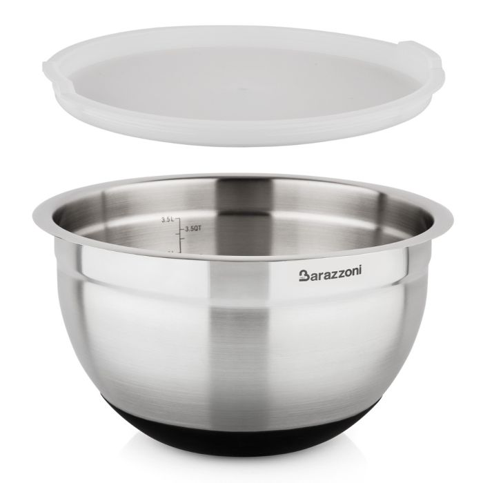 Barazzoni 810160016 bowl stainless-steel with silicone lid 16x9.6cm