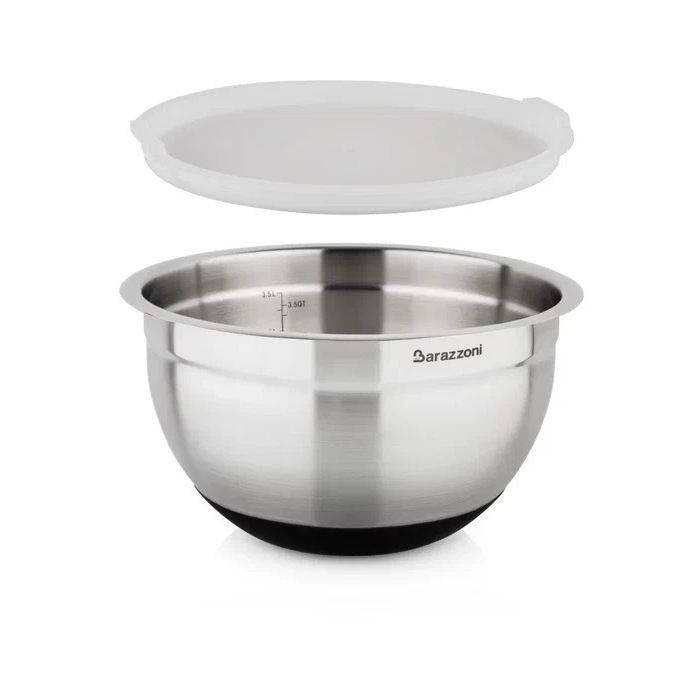Barazzoni 810160024 bowl stainless-steel with silicone lid 20x14.5cm