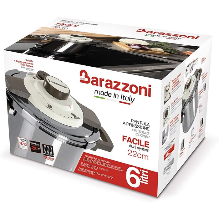 Barazzoni 5500450060 FACILE DUAL SYSTEM pressure cooker