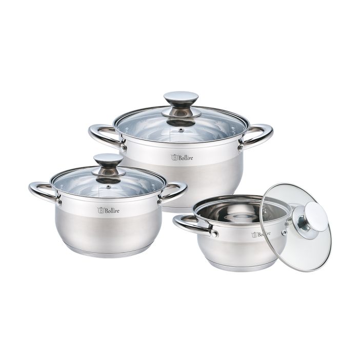 Bollire BR-4001 Belly shape cookware set 6pcs